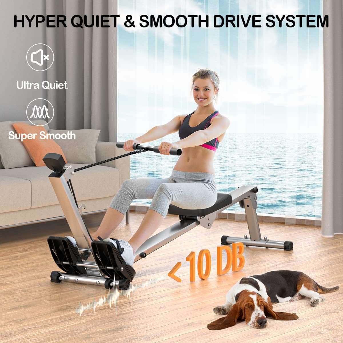 Foldable Rowing Machine - Home Fitness Gear