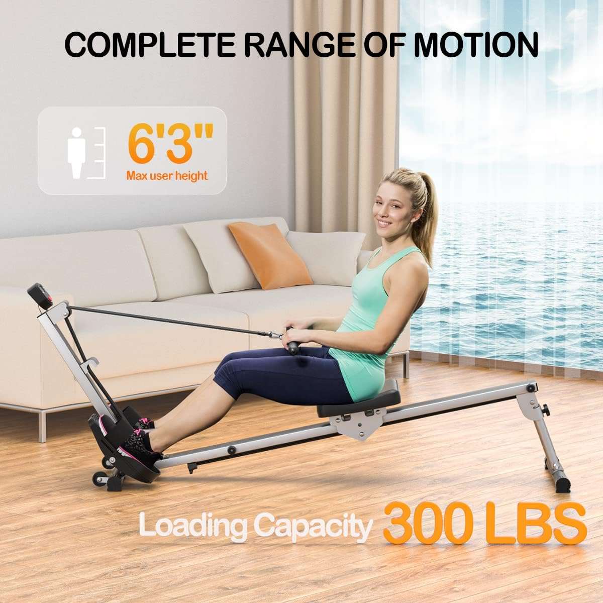 Foldable Rowing Machine - Home Fitness Gear