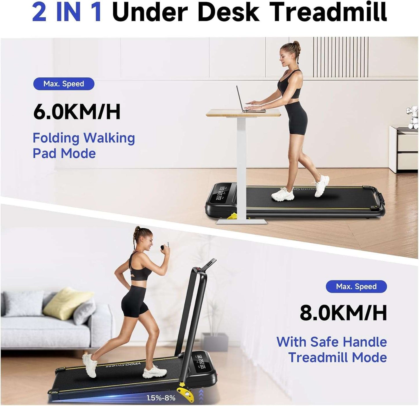 Interactive Folding Treadmill - Home Fitness Gear