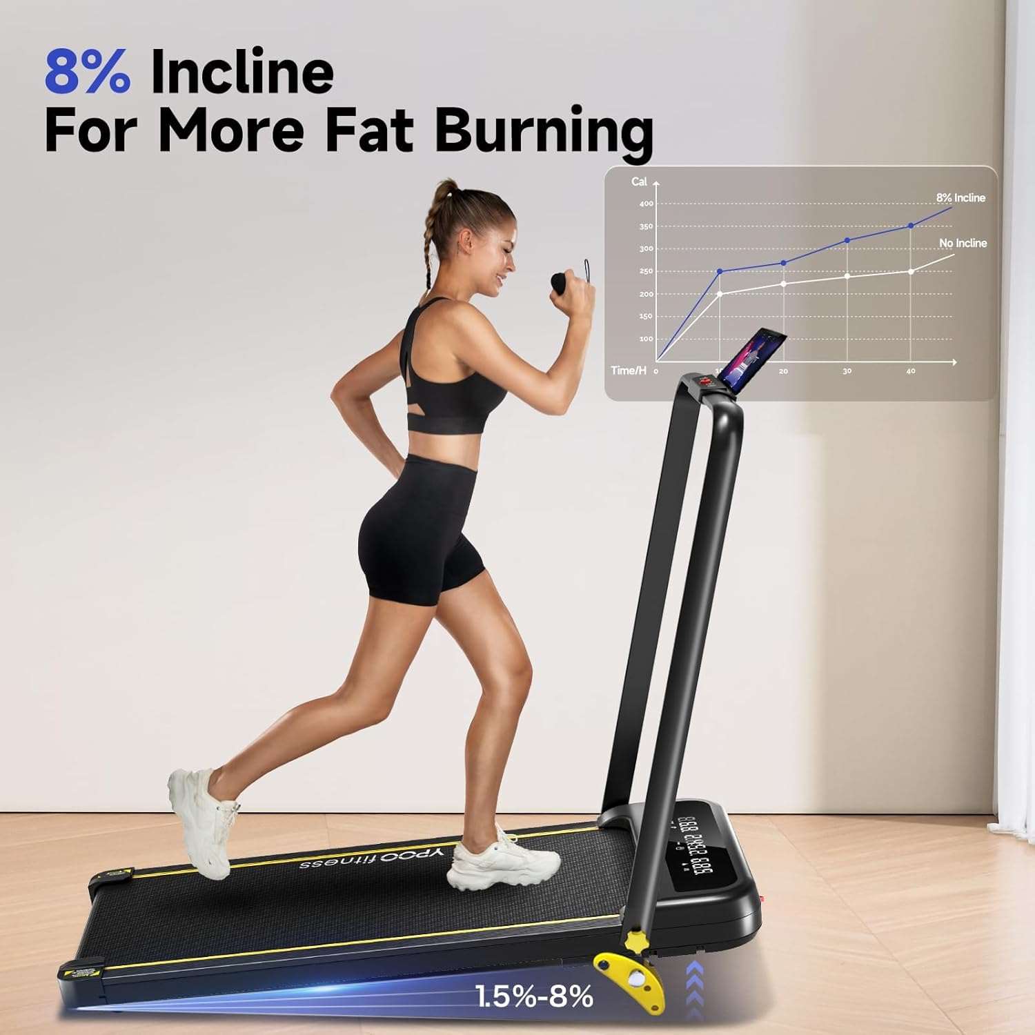 Interactive Folding Treadmill - Home Fitness Gear