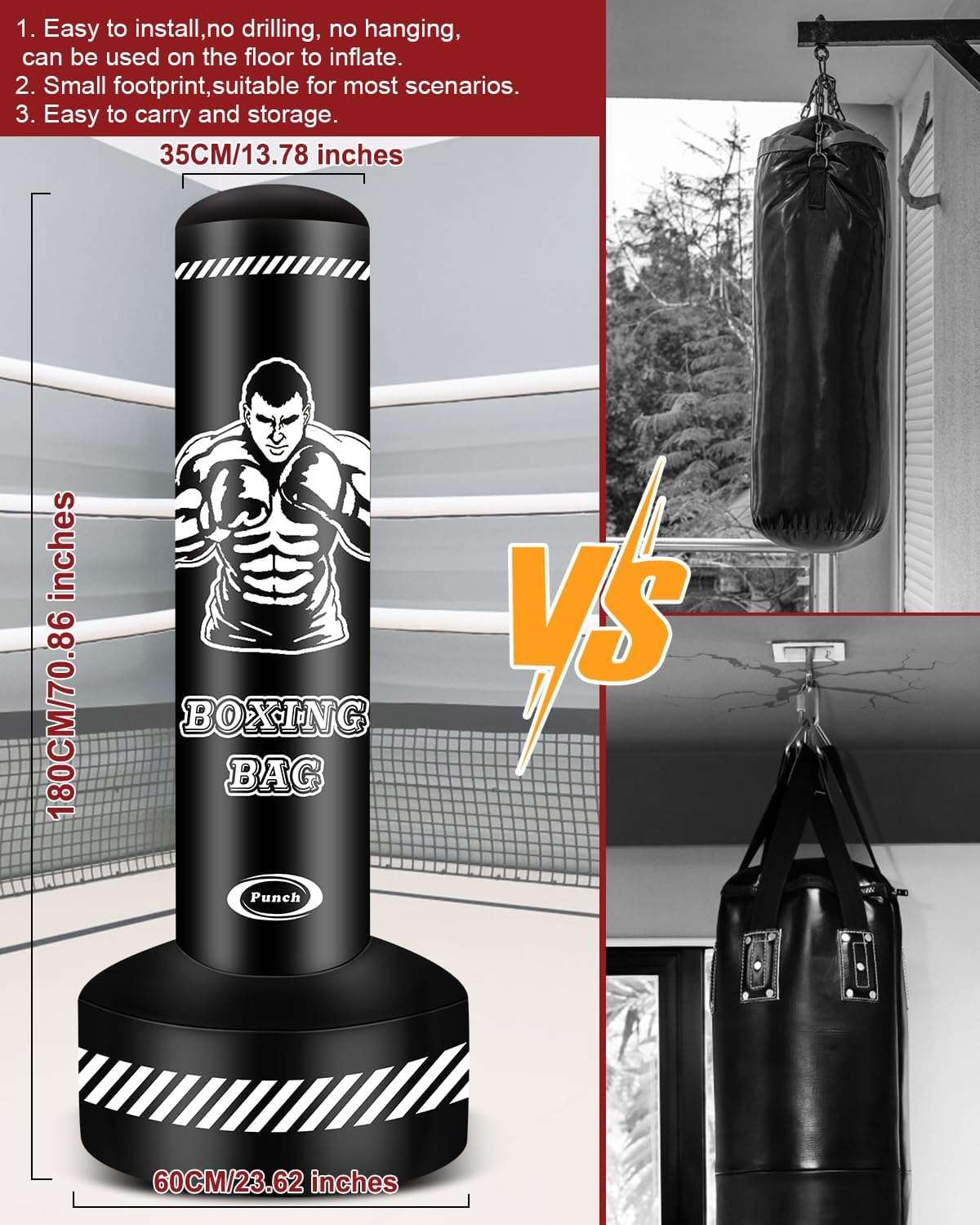 Kickboxing Standing Punching Bag_Home Fitness Gear