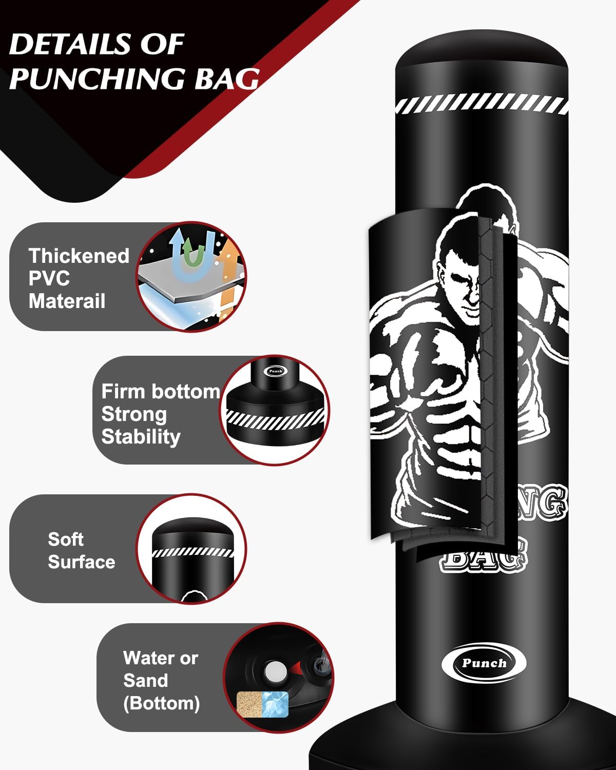 Kickboxing Standing Punching Bag_Home Fitness Gear