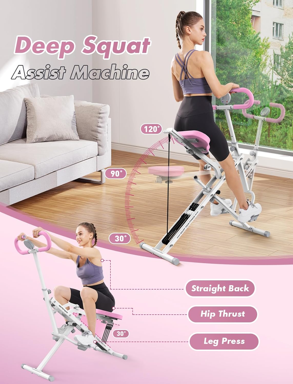 Squat & Rowing Machine_Home Fitness Gear