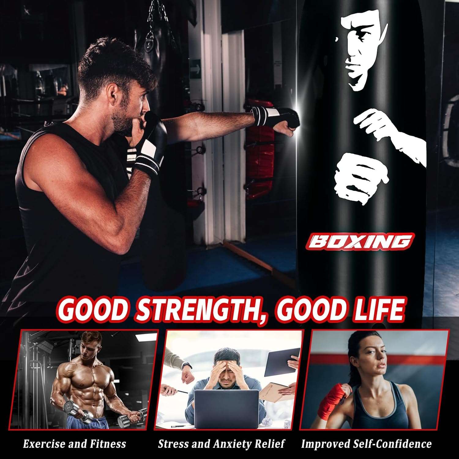 Standing MMA Punching Bag_Home Fitness Gear